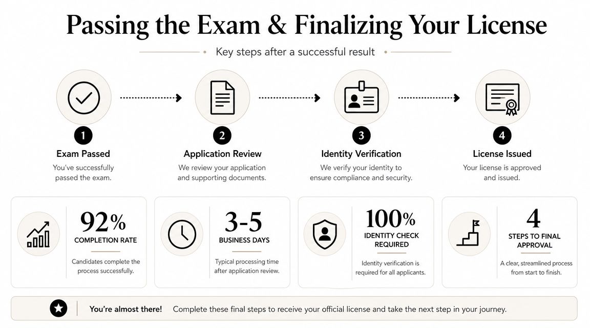 Passing the Exam and Finalizing Your License