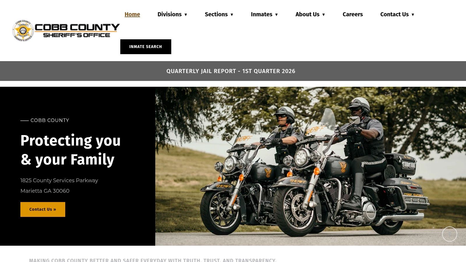 Screenshot from https://www.cobbsheriff.org/
